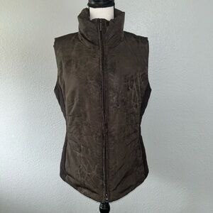 Bonita Dark Brown Y2K Puffer Vest Size Medium